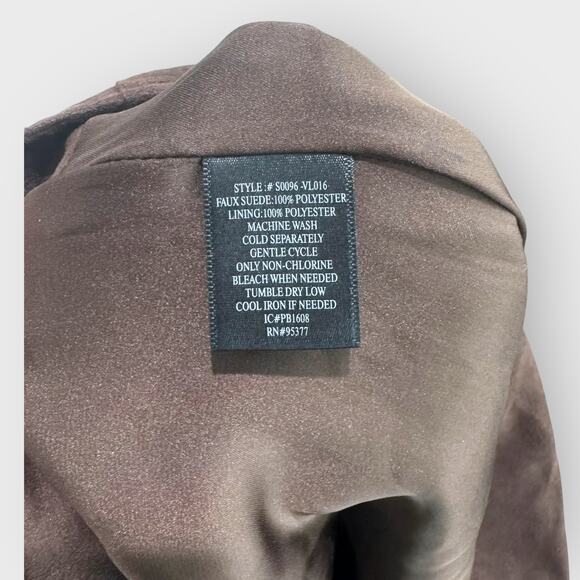 Sanctuary Faux Suede Mini Skirt S | Brown Zipper Mod Aesthetic Indie Western - Picture 5 of 7